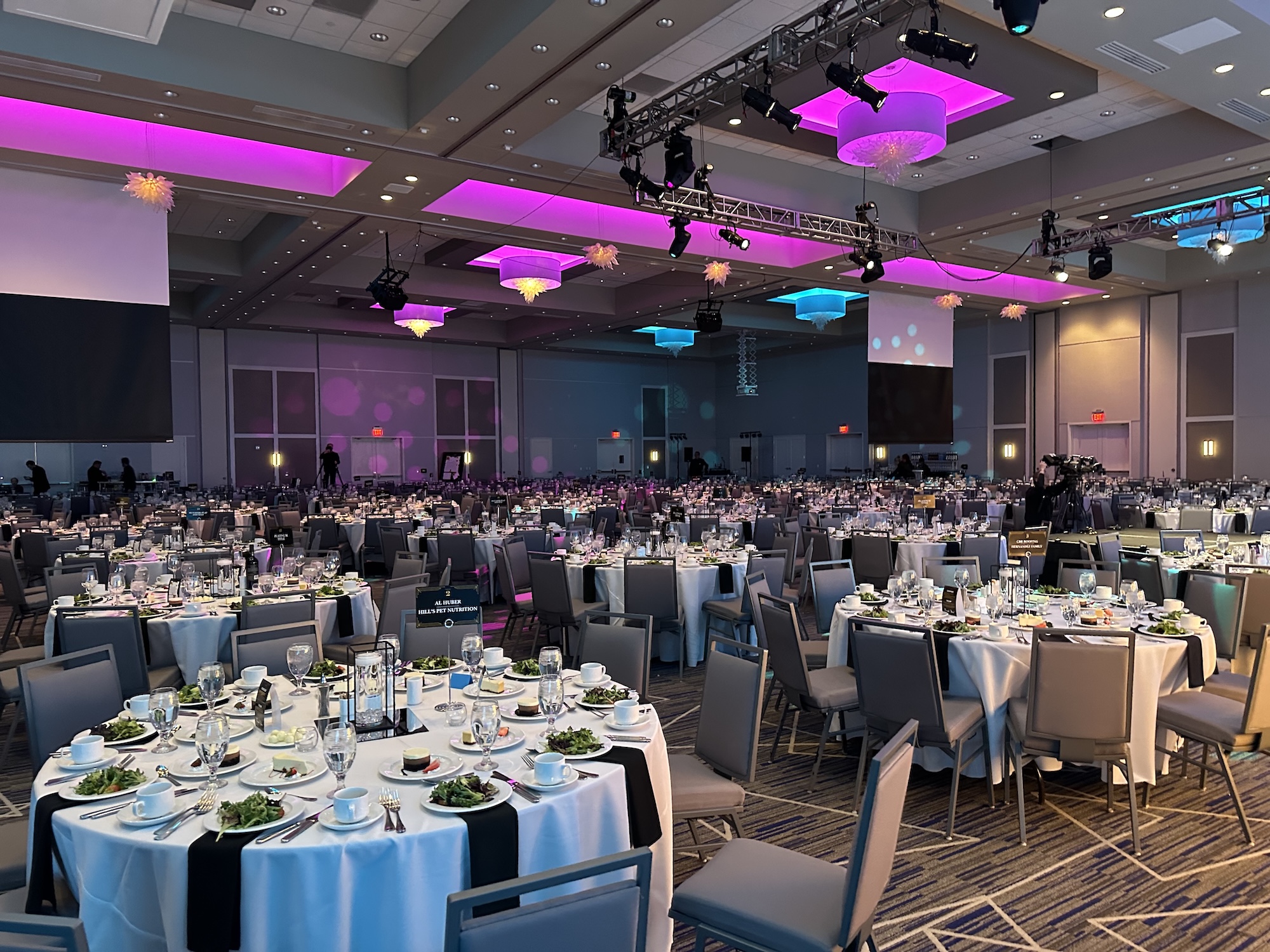 Olathe Conference center table settings