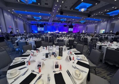 Olathe Conference Center with round tables set up for a Private Event