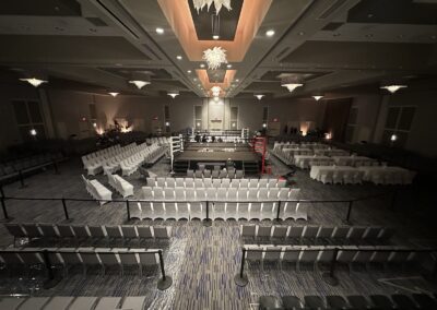 Olathe Conference Center set up for a boxing event