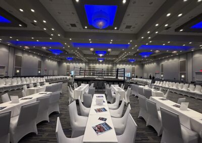 Olathe Conference Center set up for a boxing event
